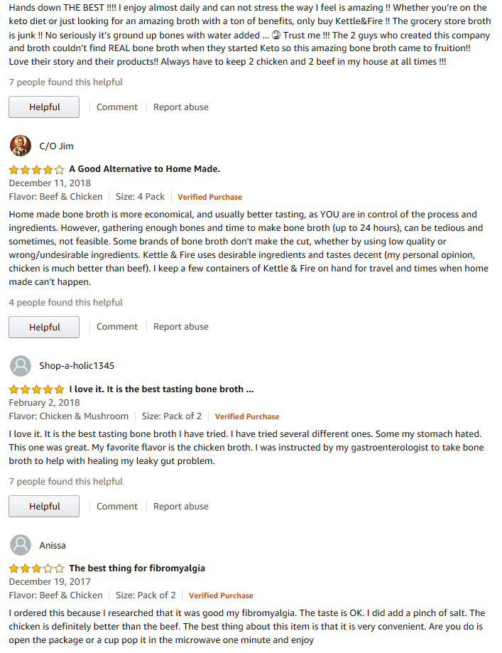 Bone Broth Reviews on Amazon